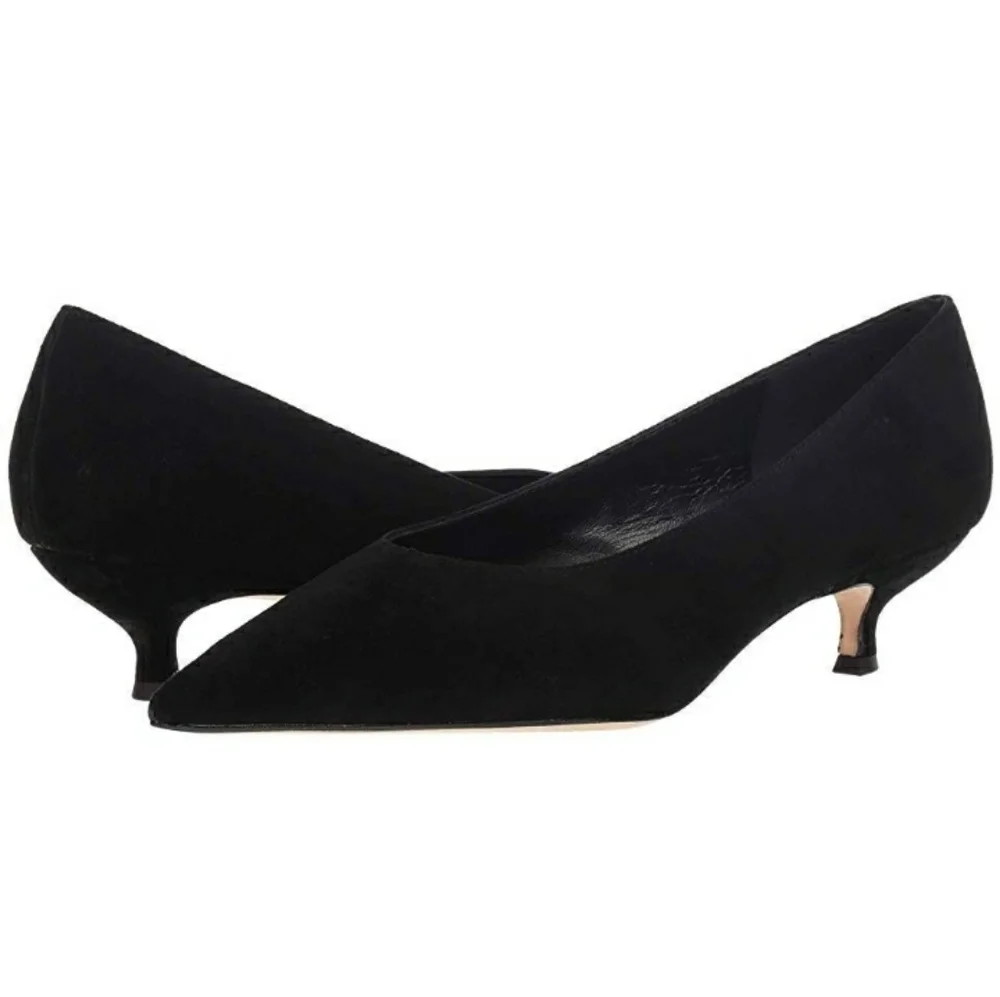 Kate Spade‎ Black Suede Dale Pumps SZ 6